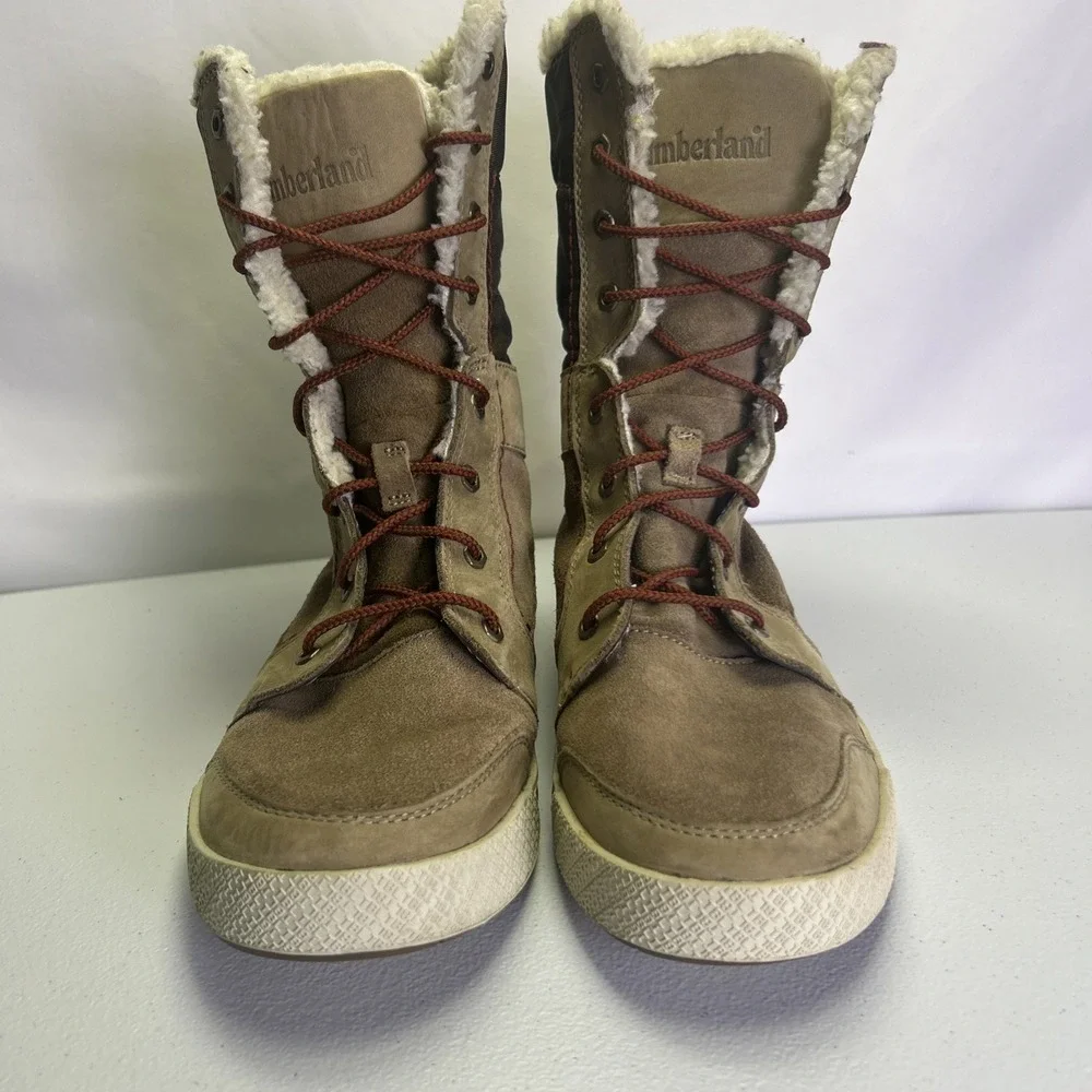 Timberland Earthkeepers Pannaway Sneaker Boots Women's Size 6.5 Plaid Shearling